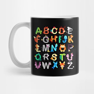 Alphabet Animal ABCs Learning for Kids Begin To Learn Funny Shirt Mug